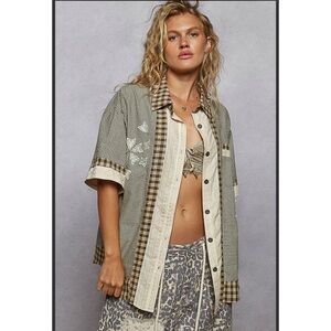 POL. ❤️ Striped Button up Top